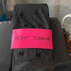 Betsey Johnson sheer bow tights.